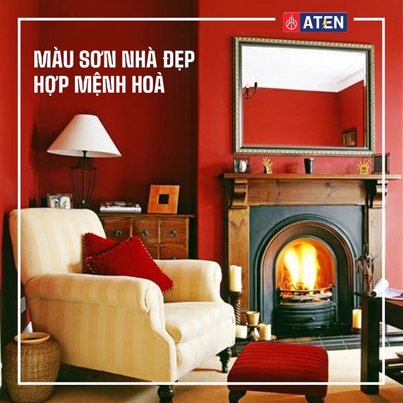 Màu sơn nhà đẹp hợp mệnh hỏa