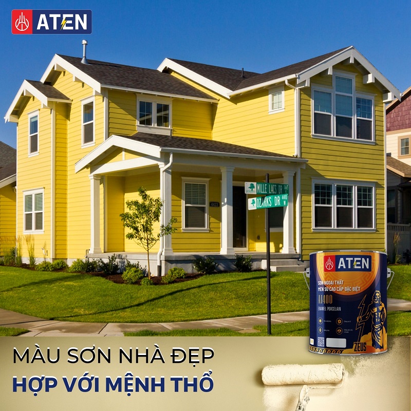Màu sơn nhà đẹp hợp cho người mệnh thổ